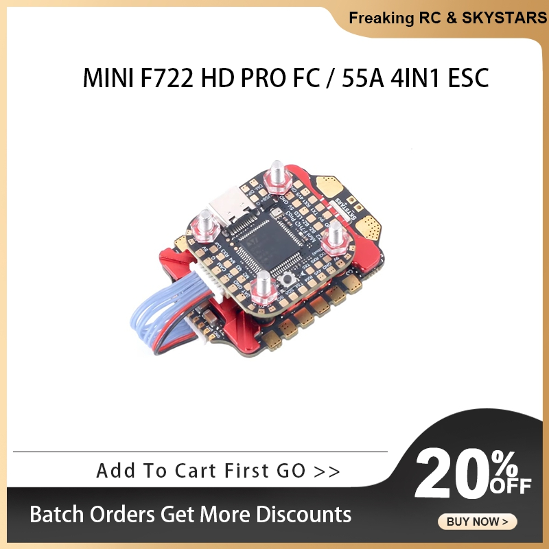 SKYSTARS 20×20 Mini Stack F722 - Foxeer Reaper F4 128K 65A Esc review and price